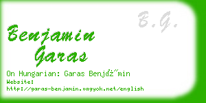 benjamin garas business card